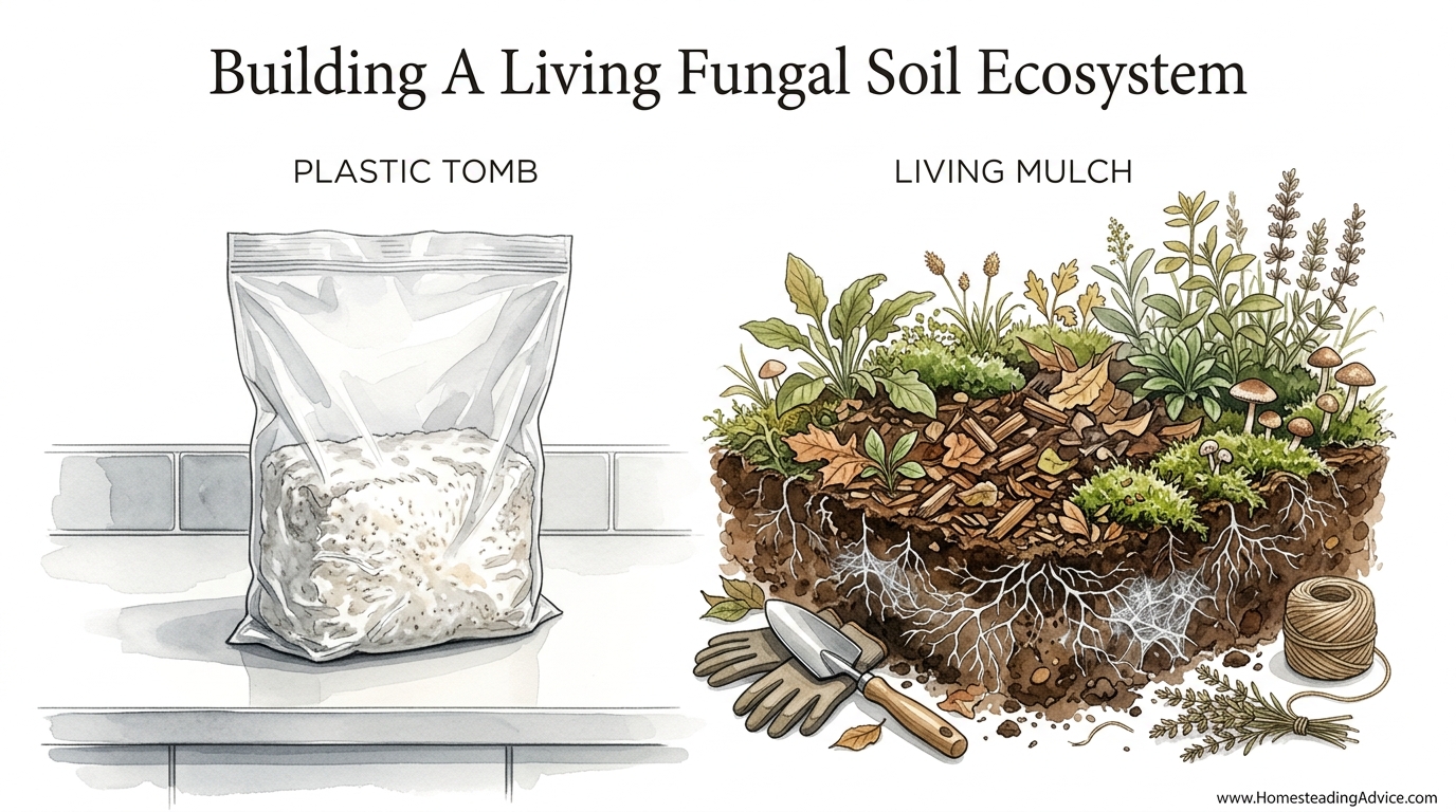 Building A Living Fungal Soil Ecosystem