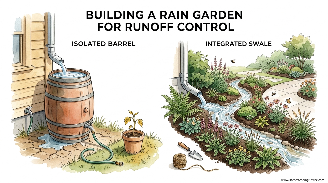 Building A Rain Garden For Runoff Control