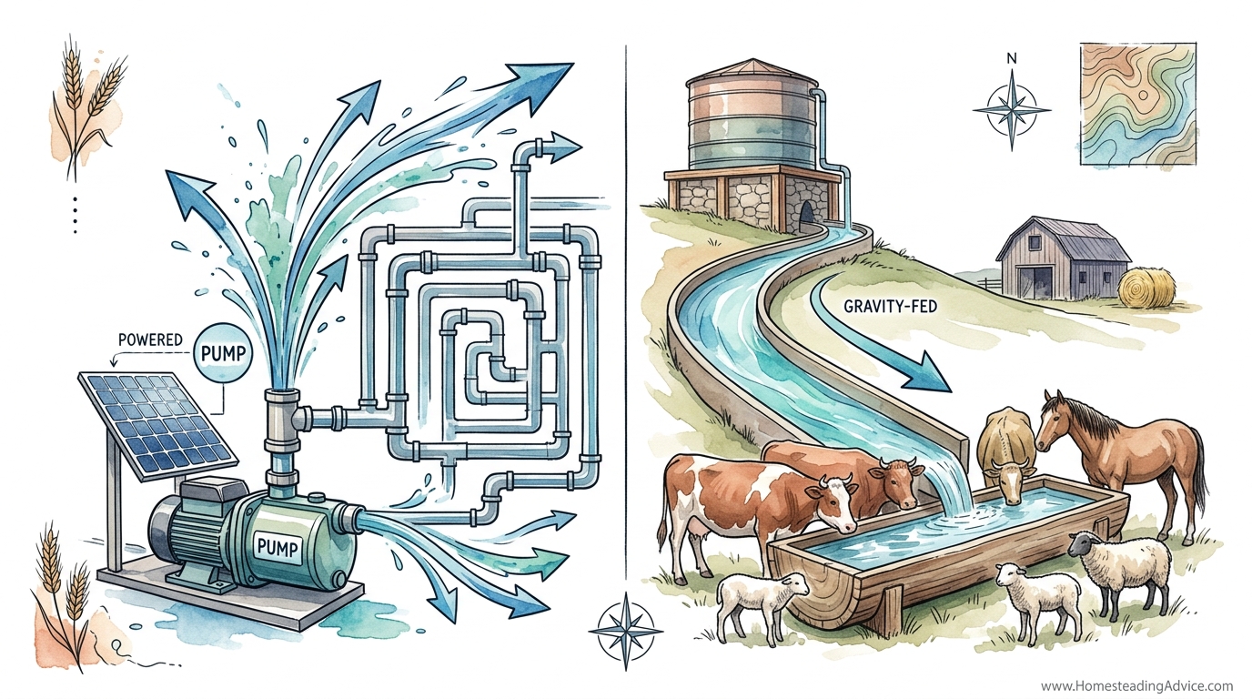 Gravity Fed Irrigation For Livestock