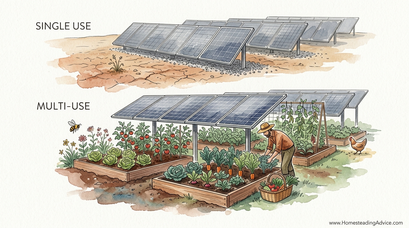 Growing Vegetables Under Solar Panels