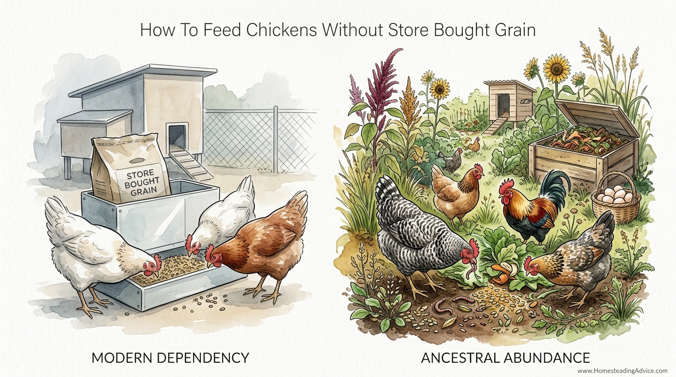 How To Feed Chickens Without Store Bought Grain
