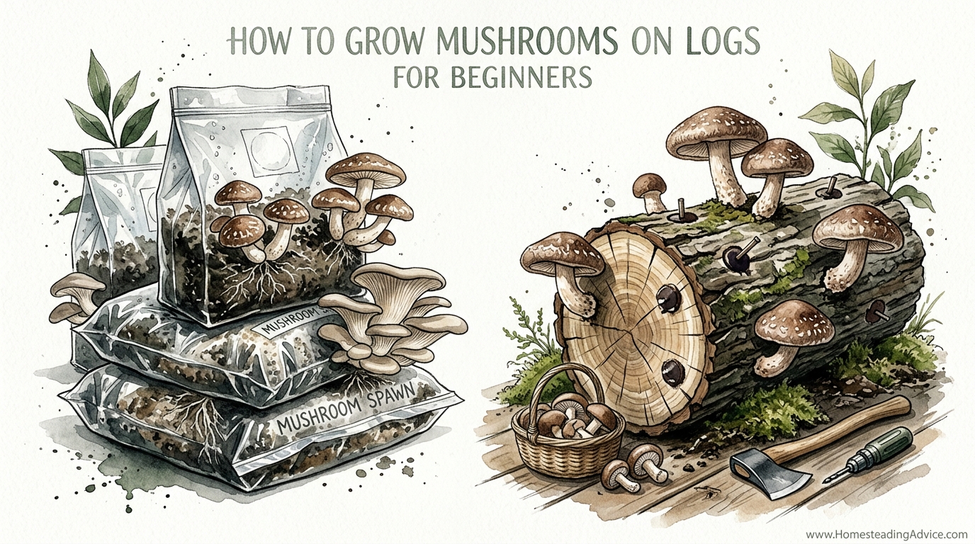 How To Grow Mushrooms On Logs For Beginners