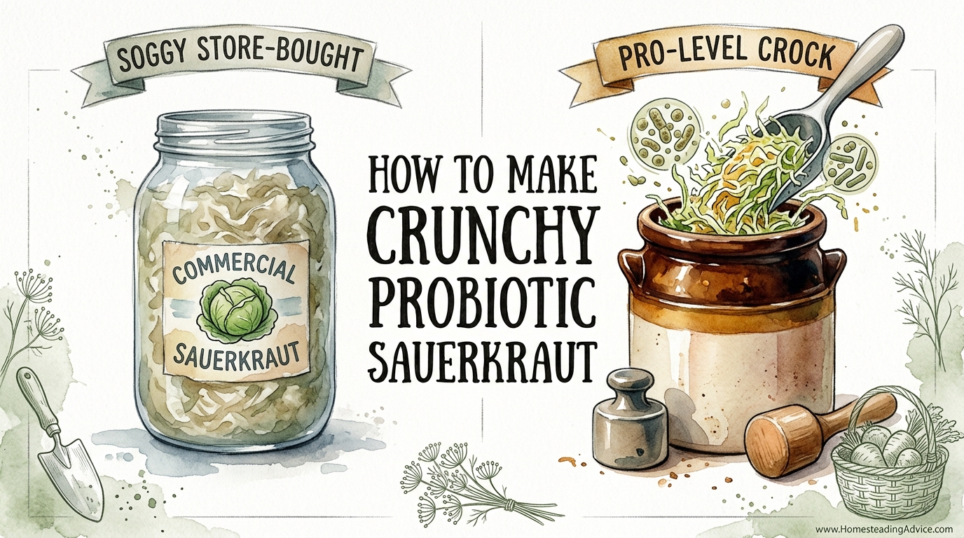 How To Make Crunchy Probiotic Sauerkraut