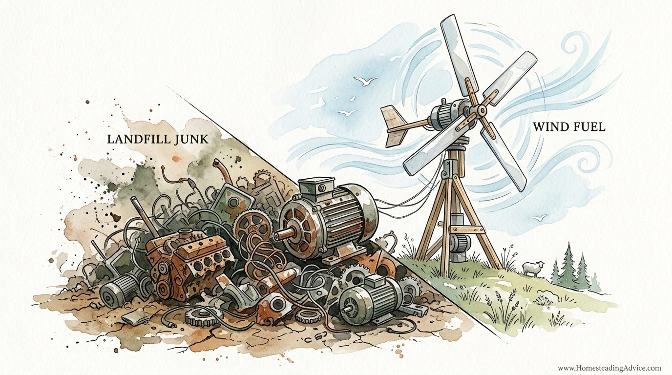 Turning Junk Motors Into Wind Generators